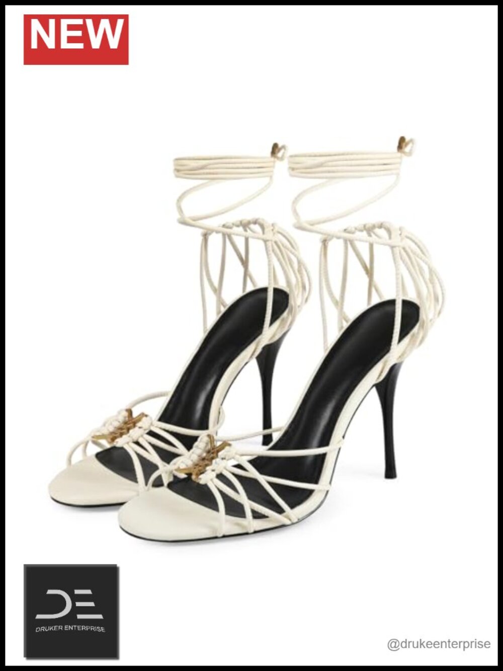 Women Lace Up Stiletto Heel Sandals Open Toe Adjustable Ankle Straps Party Heels